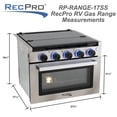 thumbnail image 2 of RecPro 21 Inch 3 Burner Propane RV Stove Gas Range without Hood, Silver, 2 of 12