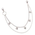 thumbnail image 2 of Visland Anti-deform Pants Chain Eye-catching Alloy Double-layer Heart Shape Body Jewelry for Daily Use, 2 of 9