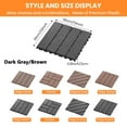 thumbnail image 2 of 44Pcs Interlocking Plastic Deck Tiles , (10pcs Edge Strips+4pcs Corner)12"x12" High Quality All-Weather Patio Tiles For Porch, Poolside, Balcony, Backyard Pathway, 2 of 6