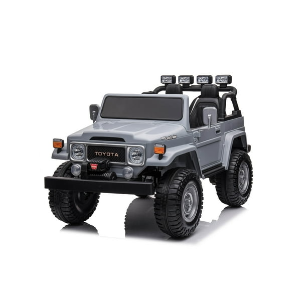 PINGÜE® Montable Eléctrico Toyota FJ-40 | Control Remoto 2.4 GHz | Batería 12V 7AH |8 Km/h | 2 Motores 550 |Luces LED, Música, Radio