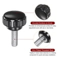 thumbnail image 4 of Uxcell 15 Pack M6 x 15mm Male Thread 20mm Knurled Grip Clamping Knobs Handle Thumb Screw Black, 4 of 5