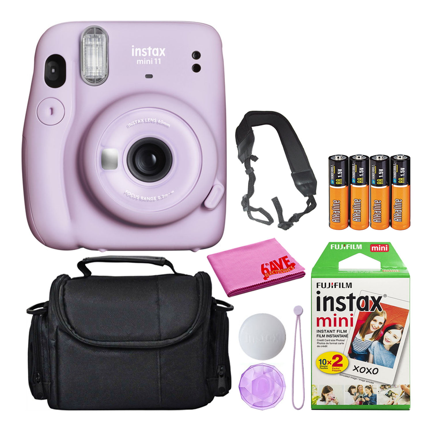 Interpretatief Voeding Bekwaam Fujifilm Instax Mini 11 Instant Camera (Lilac Purple) (16654803) Deluxe  Bundle -Includes- (20) Instax Mini Instant Films + Carrying Case +  Batteries + Neck Strap - Walmart.com