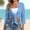 *Blue, variant on Women's Cropped Cardigan with Tie Front, 3/4 Sleeve Lightweight Open Front Top Pink,Women's Plus XXL