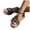 Black, variant on Women's Bohemian Woven Beaded T-Strap Wedge Sandals Lightweight Espadrille Slingback Platform Sandal Beige Size 6.5