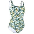thumbnail image 4 of Firpearl Women's Black One Piece Bathing Suit Ruched Tummy Control Swimsuit, 4 of 7
