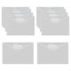 thumbnail image 4 of Carpeta de archivos portátil impermeable de 10 piezas con etiqueta y bolsillo para archivar sobres para el hogar blanco, 4 of 8