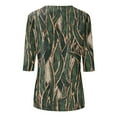 thumbnail image 5 of IROINNID Polyester Long Sleeve T Shirt for Women Comfy Printed T-shirt Blouse Round Neck Tops,Olive Green, 5 of 5