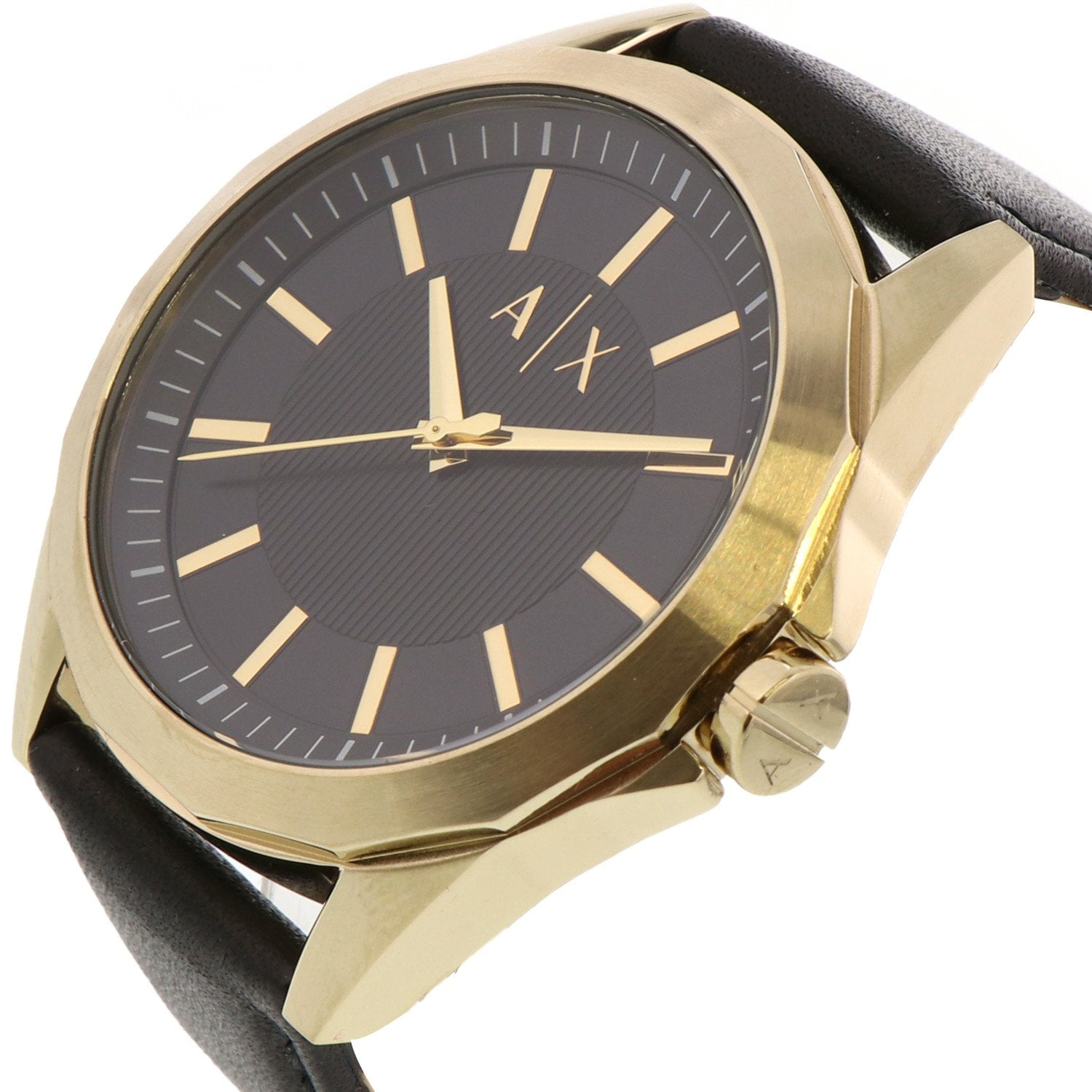 armani exchange drexler gold watch