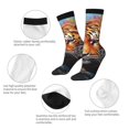 thumbnail image 3 of Balery Colorful Plant Tiger Pattern Crew Socks Unisex– Soft & Breathable Socks for Men & Women, One-Size Fits Most (US 5-11), Comfortable & Durable for Daily Wear, 3 of 6