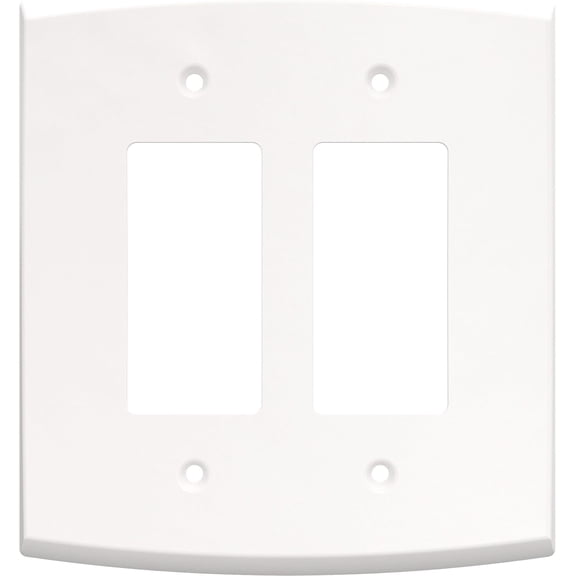 Open Box Franklin Brass Soft Arch (3-Pack) Decorative Light Switch Cover Pure White 2-Gang Oversized Decorator/Rocker Wall Plate Double Switch Plate Cover Electrical Outlet Covers W35898K-PW-CP