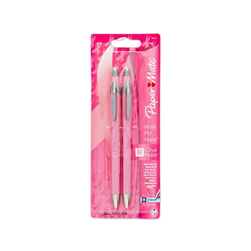 Paper Mate 70673 Write for Hope Retractable Ballpoint Pens Black 2-Pack