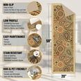 thumbnail image 3 of Ottomanson Non-Slip Hallway Runner Rug 20" x 59" Perfect for High Traffic Areas, Beige Paisley, 3 of 13
