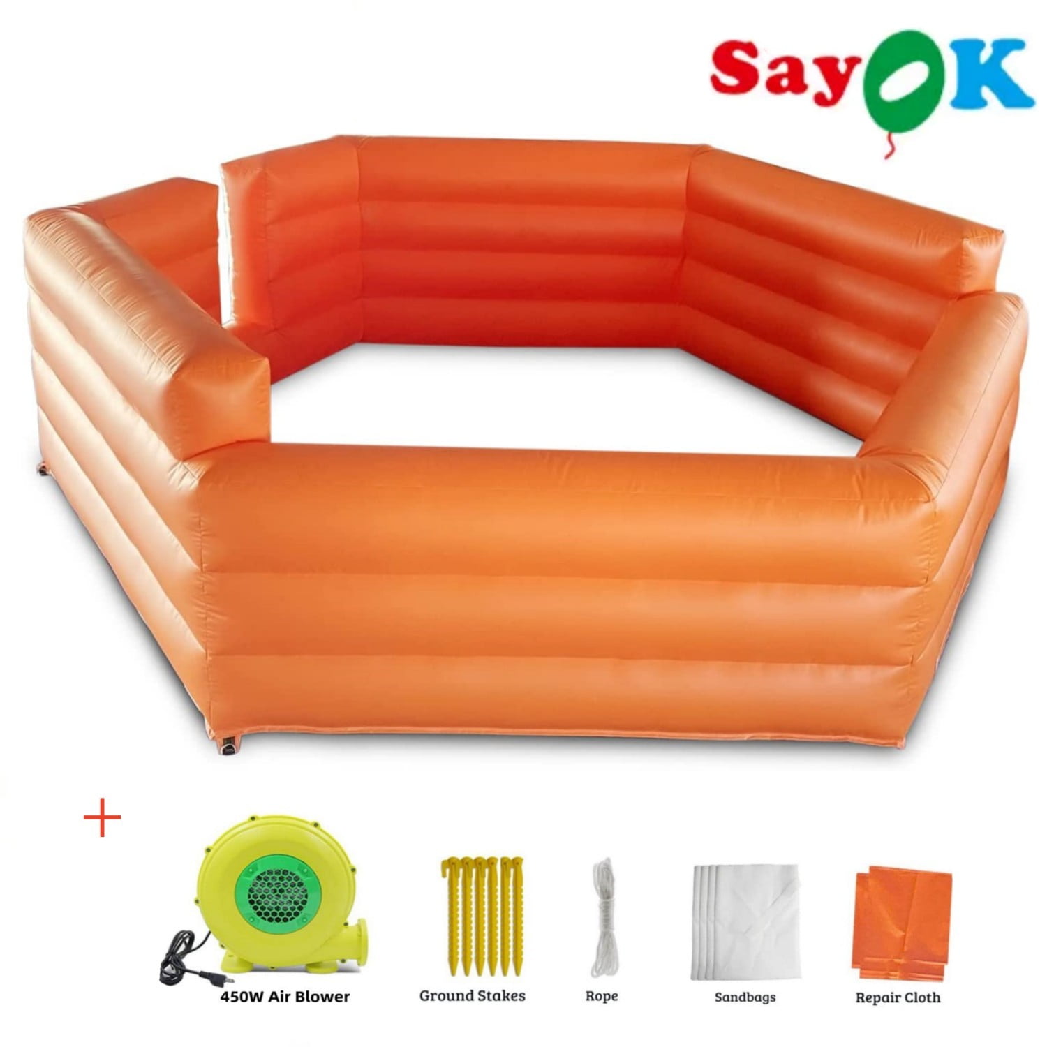 Sayok 20ft Gaga Ball Pit Inflatable Portable Gaga Pit Ball Game