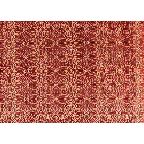 Ahgly Company Indoor Rectangle Abstract Orange Modern Area Rugs, 2' x 4'