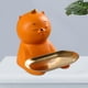 thumbnail image 5 of Bandeja de almacenamiento de estatua de gato BLESIY contenedor de monedas de Estatuilla de Animal de resina naranja, 5 of 8