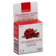 Radius Coated Vegan Floss, Cranberry, 55 Yards