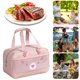 thumbnail image 4 of Yulu Tiene Tu Comida Almuerzo Tela Oxford Con Dibujos Animados Comida Con Arroz Almuerzo Portátil Refrigerada Portátil Al Aire Libre (sección Horizontal Rosa), 4 of 9