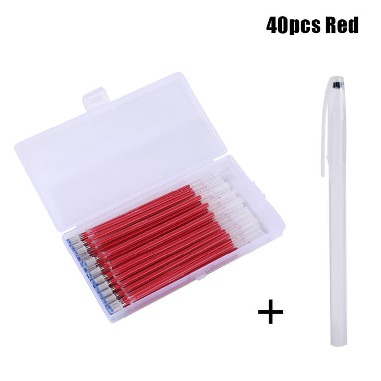 40Pcs Heat Erase Pens, Heat Erasable Refill Pens Fabric Marking