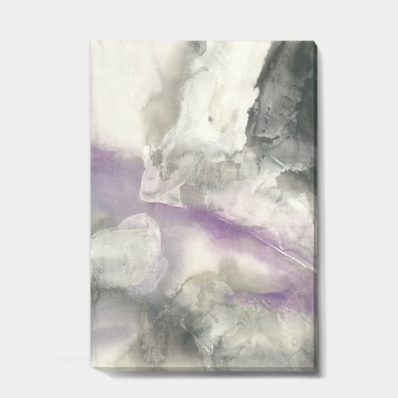 Designart 'Watercolor Minimal Purple Tones I' Modern Farmhouse Premium Canvas Wall Art