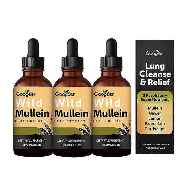 Mullein Leaf Extract for Lungs with Chlorophyll - for Lung Cleanse, Respiratory Support, Boosts Immunity, Digestive Wellness