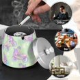 thumbnail image 4 of Yayeee Ashtray with Lid for Cigarette Smokeless Stainless Steel Home Ash Holder, Purple Skates, 4 of 7