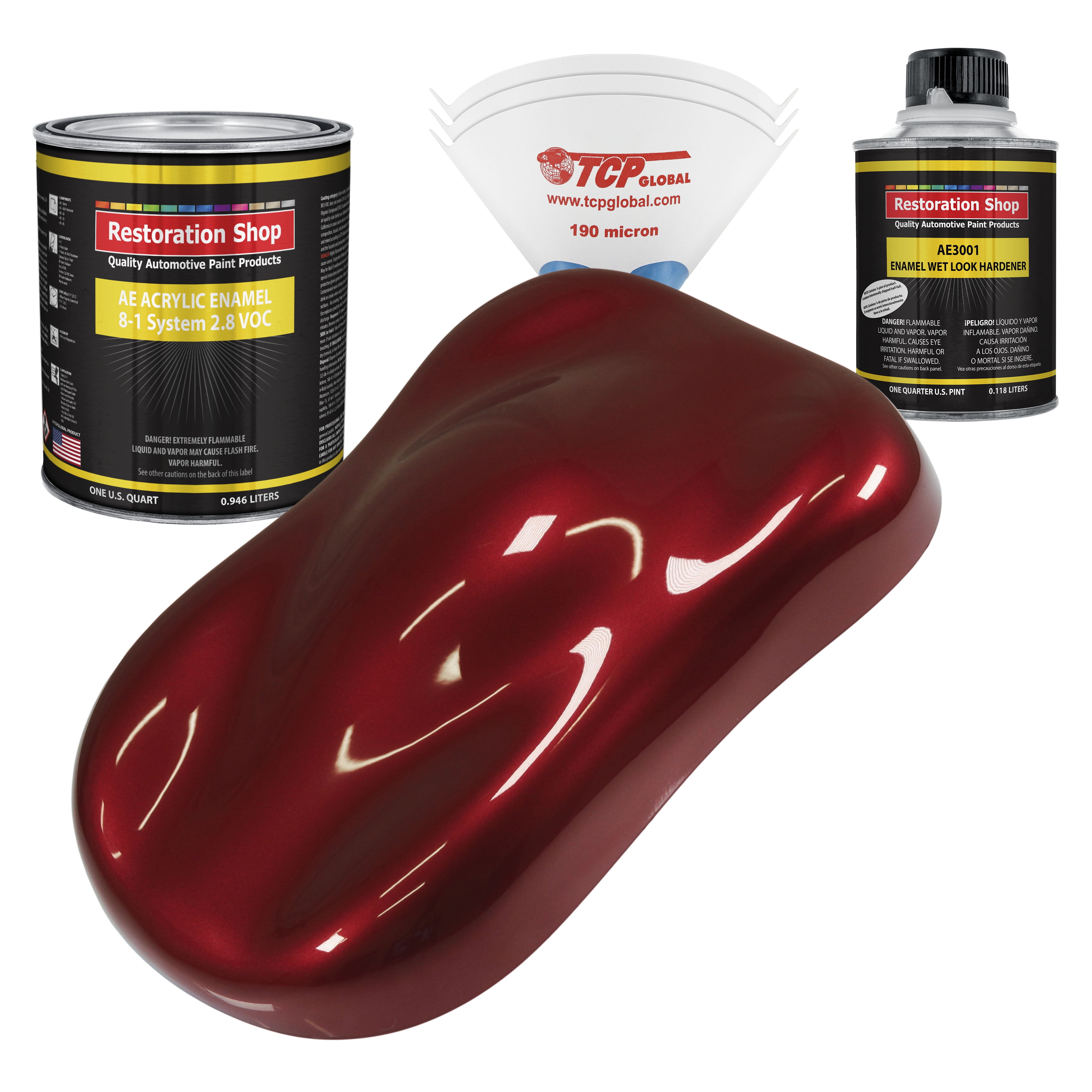 Restoration Shop Fire Red Pearl Acrylic Enamel Auto Paint Complete