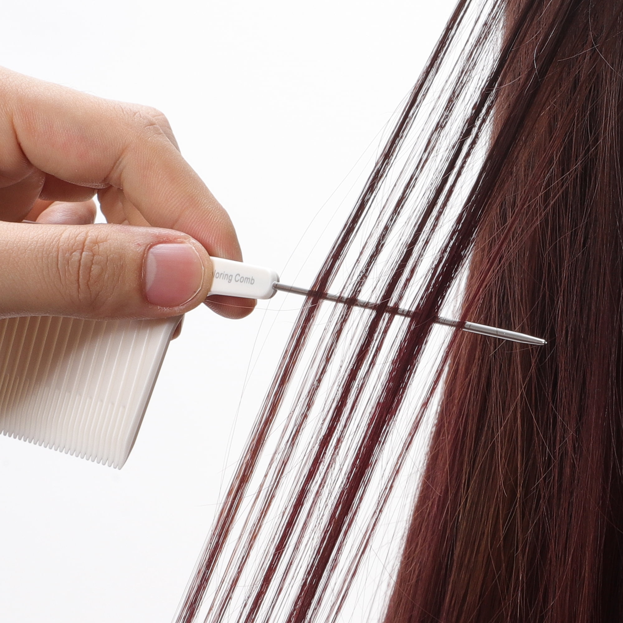 Unique Bargains 1 Pc Hair Highlighting Comb with Stainless Steel Rat Tail Beige