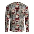 thumbnail image 6 of Wutalume Men's Christmas Print Crewneck Sweater, Long Sleeve Ribbed Knit Pullover, Relaxed Fit Casual Business Knitwear for Holiday Parties and Daily Wear,Deep Red 3XL, 6 of 6