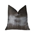 thumbnail image 2 of Plutus Tip Dyed Brown Faux Mink Handmade Double Sided Throw Pillow - Dark & Brown - 24 x 24 in., 2 of 2