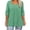 Green, variant on Plus Size Tops for Womens 3/4 Sleeve Pleated Tunics Square Neck Top Casual Loose Shirt Blouses