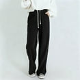 thumbnail image 6 of Sakmal Fleece Pajama Pants for Women Wide Leg Loungewear Black Cute Ladies Pajama Pants L, 6 of 7