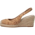 thumbnail image 2 of Cole Haan Womens Cloudfeel Espadrille Wedge Slingback 80 mm, Cork/Natural Linen, 7, 2 of 5