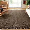 thumbnail image 2 of SAFAVIEH Natural Fiber Tamaya Geometric Area Rug, Black/Natural, 8' x 10', 2 of 7