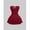 Red, variant on Women's Elegant Strapless Double Layer Ruffle Mini Dress, Red, Sizes L-M