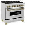 thumbnail image 4 of ZLINE 36 in. Autograph Edition Dual Fuel Range in Stainless Steel with Gold Accents (RAZ-36-G), 4 of 5