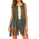thumbnail image 1 of Chaleco sin mangas Jumpingount AP009615-17B estilo occidental transpirable verde, 1 of 6