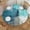 Teal and Grey Abstract Art Painting, variant on Round Table Cloth Fall Leaf Pumpkin Tablecloth Elastic Edge Fitted Autumn Theme Table Cover Fits Tables Up to 40"-44" Diameter
