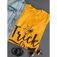 thumbnail image 3 of Trick Or Trear. Spider And Broom T-Shirt Women -Image by Shutterstock, Female Small, 3 of 4