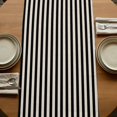 thumbnail image 5 of Black Striped Table Runner 36 Inches Long for Dining Tables, Modern Simple Farmhouse Beige Vintage Cotton Linen Table Runner Coffee Tablerunners Dresser for Kitchen Party Holiday Decorations 13"x36", 5 of 9
