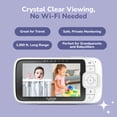 thumbnail image 3 of Hubble Connected Nursery Pal Glow+ Twin with 2 Cameras, HD Color Screen, and Hubble Grip in White, 3 of 8