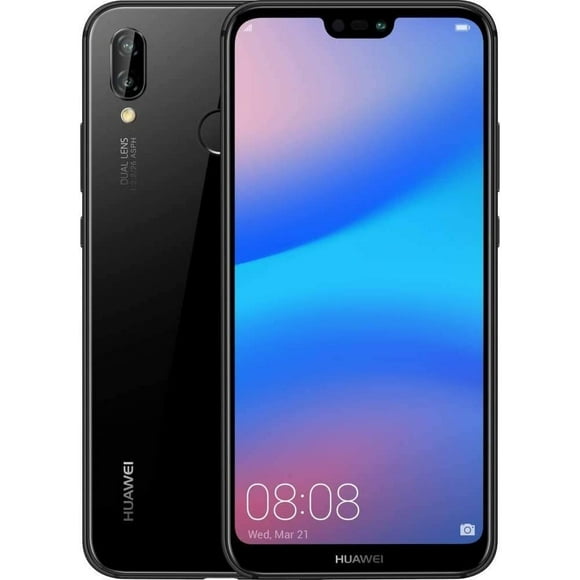 Huawei P20 lite - Midnight Black - 32GB ROM - 4GB RAM - 5.84" IPS LCD - Kirin 659 Processor - Factory Unlocked - Certified Refurbished - Excellent Condition