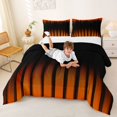 thumbnail image 4 of jejeloiu Modern Geometric Pattern Full Size Comforter Sets For Girls,Gradient Lines Art Bedding Sets For Kids,Reversible,3-Piece, 4 of 8