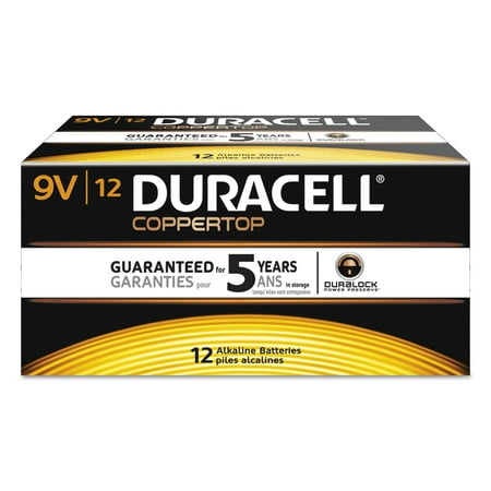 Duracell CopperTop Alkaline Batteries, 9V, 72/CT -DURMN1604CT