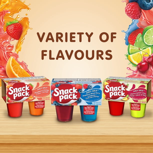 Snack Pack® Juicy Gels® Reduced Sugar Lemon Lime Fruit Juice Cups