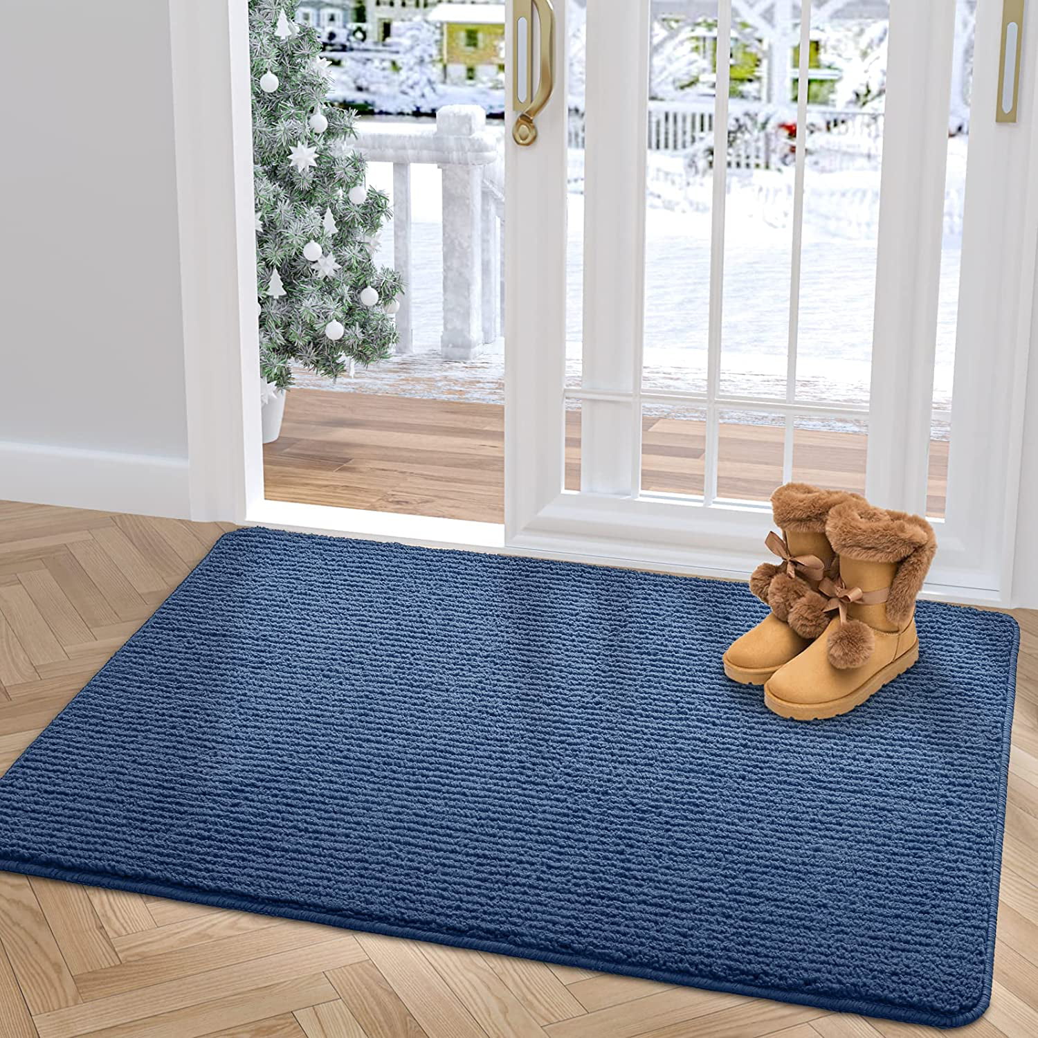 Charcoal Paper Floor Mattress Durable and Easy Clean Absorbent Apply to Entryway/Front Door/Porch 