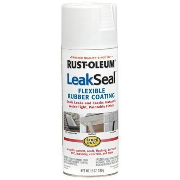Rust-Oleum Leak Seal Flexible Rubber Sealant Spray - White - 6 Pack