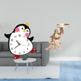 thumbnail image 2 of Reloj de pared,Reloj de pared silencioso y decorativo que no hace tictac,Reloj de pared silencioso de pingüino pequeño Reloj de madera,Estatua,Bandeja para servir estatuas,decoración del, 2 of 8