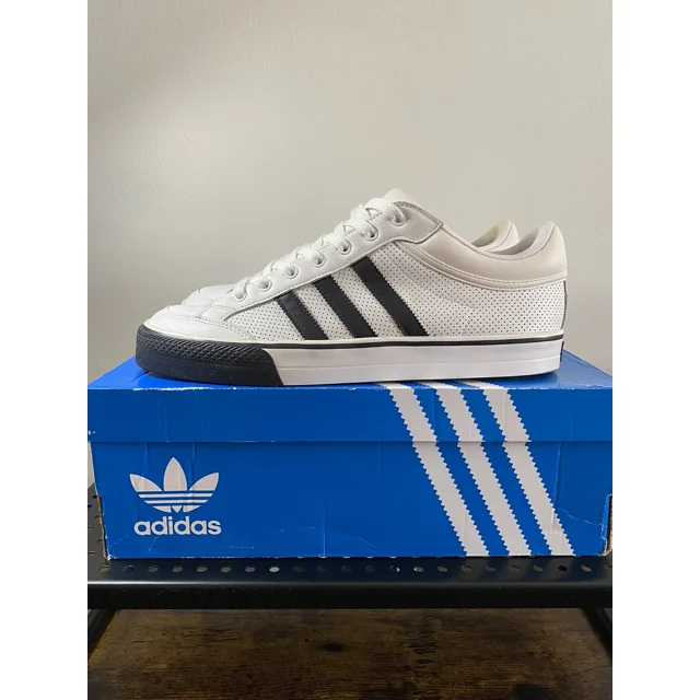 Adi-das Shoes Mens 11 White Black Americana Low Top Sneakers 3-Stripe G09001