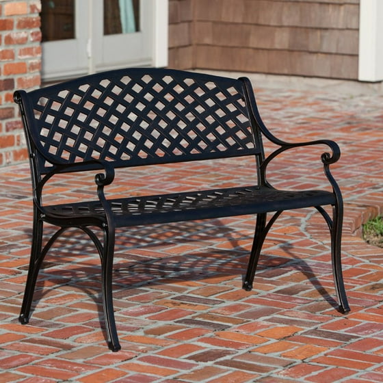 Patio Sense Antique Bronze 40 25 In Cast Aluminum Bench Com