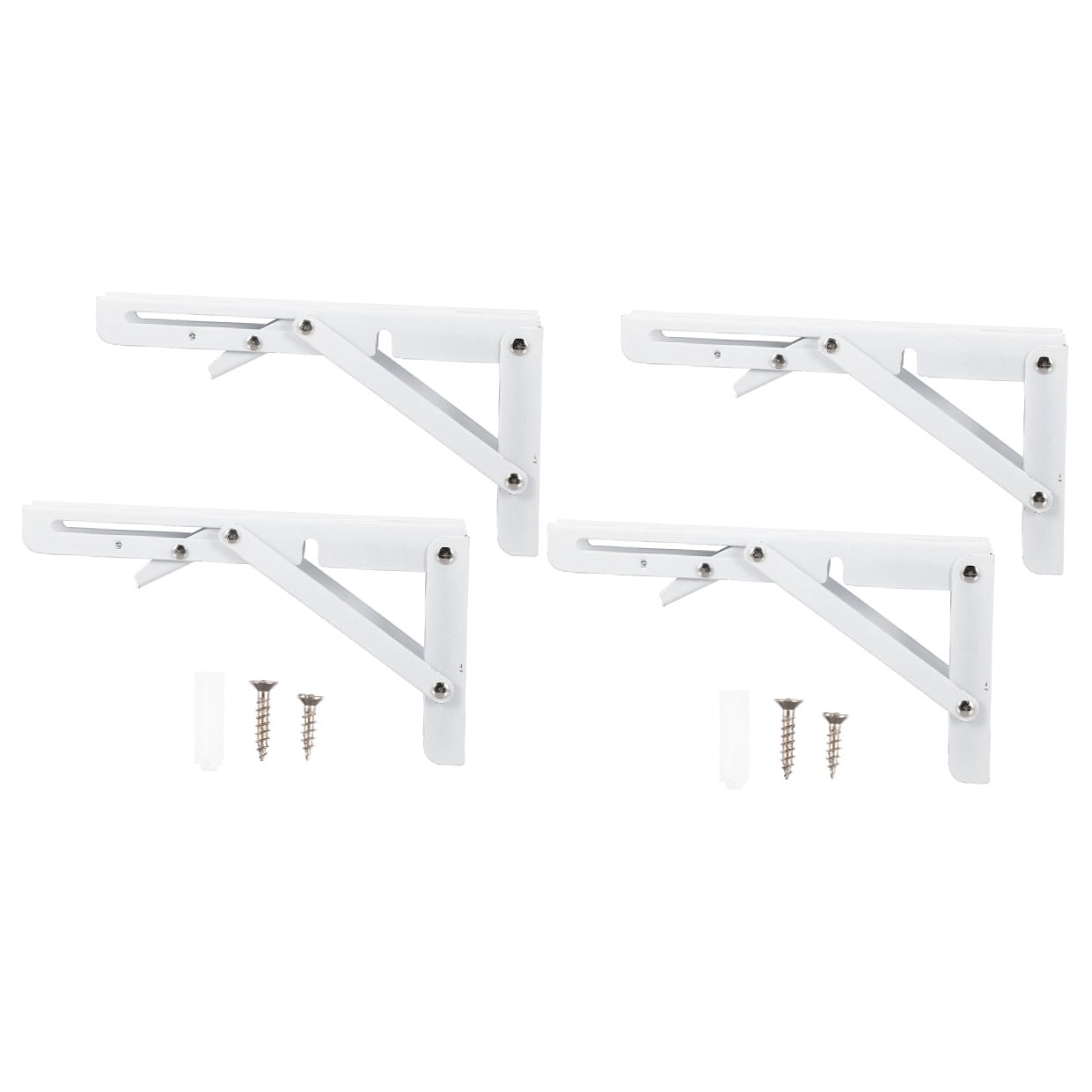 LABSERRON  4Pcs Heavy Duty L Shaped Foldable Brackets for Wall Mount Rack